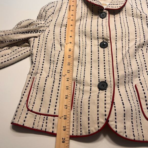 Talbots Microdot Cropped Blazer with Peter Pan Collar size 12 - Picture 6 of 6